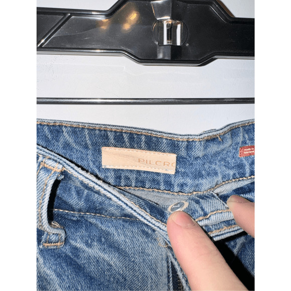 Anthropologie Pilcro Women's 25 Straight Leg Blue Jeans Stretch Relaxed - Picture 7 of 9